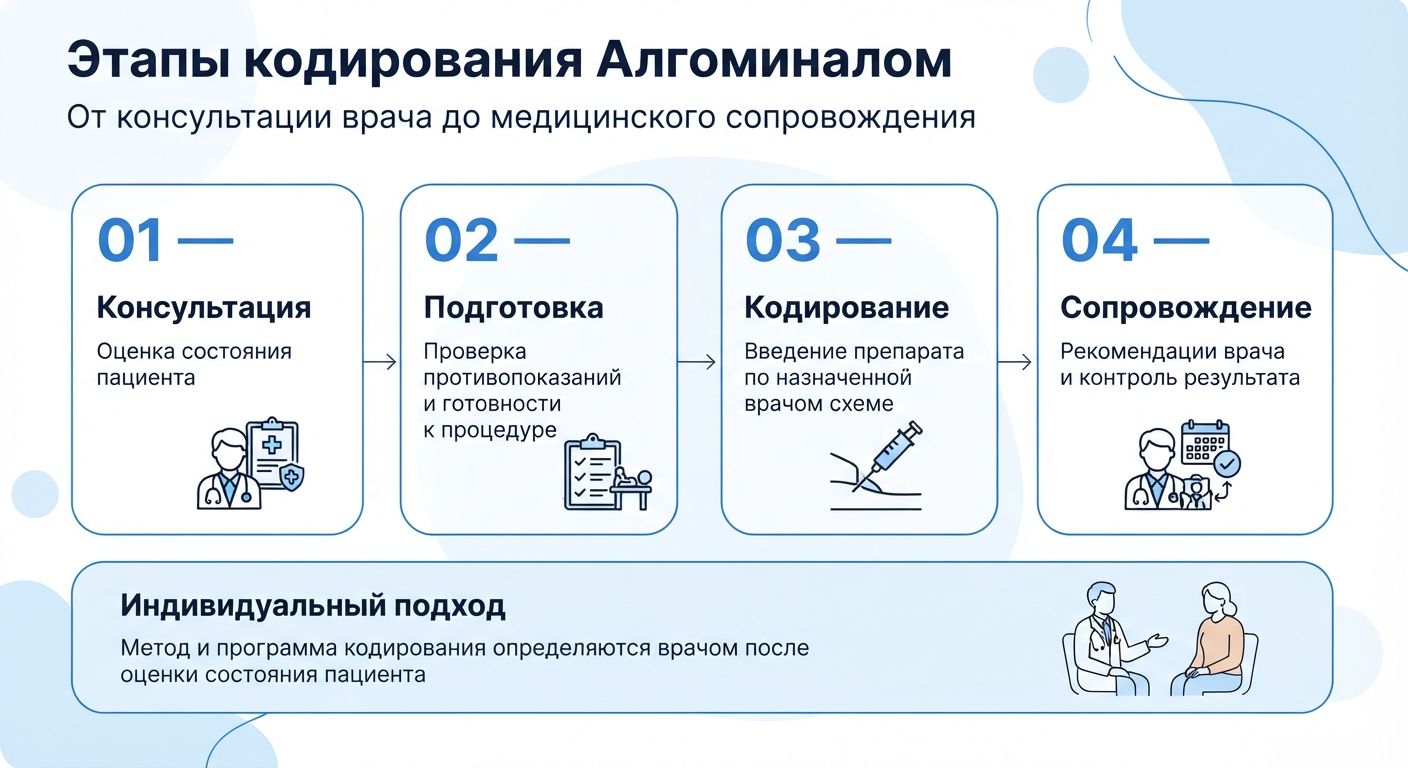 Кодирование препаратом «Алгоминал» в Дивноморском инфографика