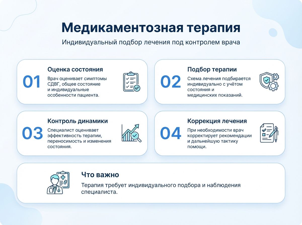 Лечение СДВГ в Дивноморском у детей и взрослыхинфографика